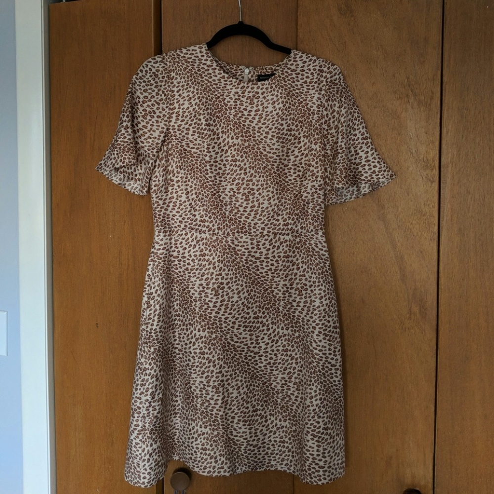 Banana Republic Leopard Flutter Sleeve Minidress